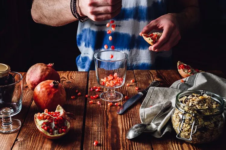 Pomegranate seeds — pomegranate has the strongest individual food evidence for boosting Akkermansia muciniphila